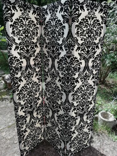 Vintage panel folding screen - vintage,