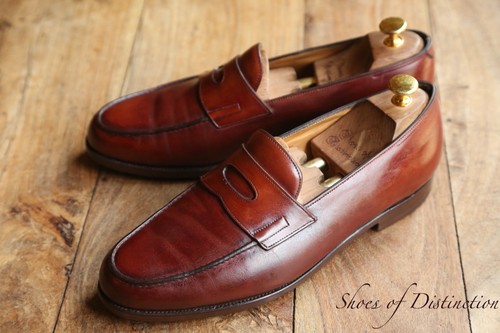 John lobb burgundy penny shoes - burgundy,