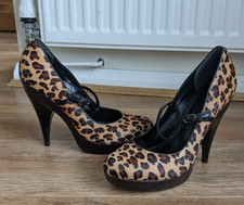 WOMENS KURT GEIGER LEOPARD FUR