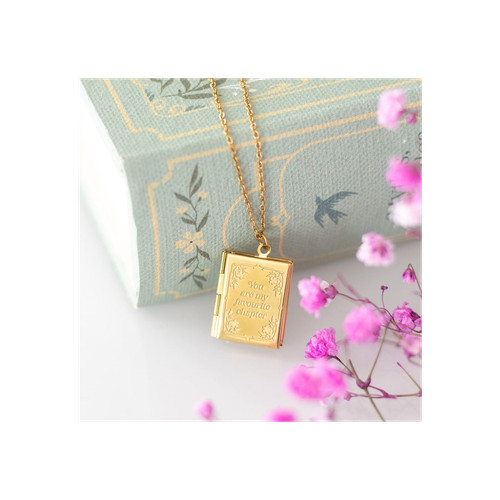 Book shaped locket - book, necklace