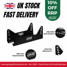 QMS Adjustable M8 Bolt Design Steel Bucket Seat Side Mount Bracket FIA Compliant