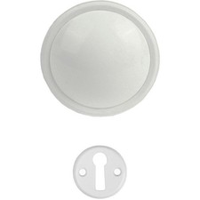 Mortice Door Knob Set White