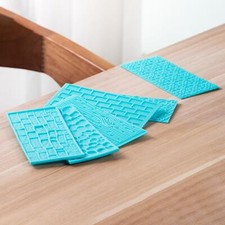 6 Pieces Fondant Impression Mats Lace Embossing Silicone Cake Border for Wedding