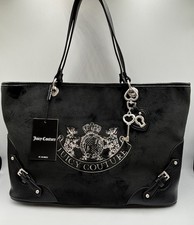 Juicy Couture Scottie Twig Dog Tote Bag Velour Black Nuova Y2K Rare BNWT