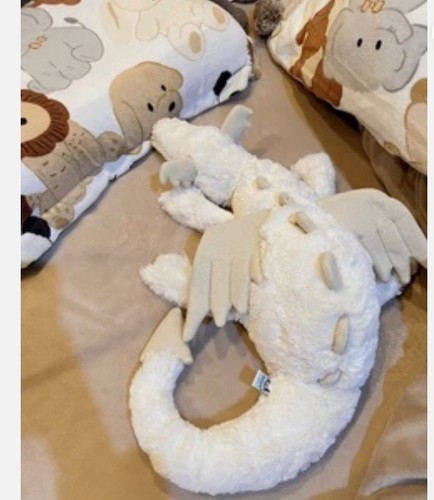 Jellycat white snow dragon - white,
