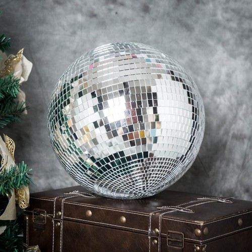 Large silver glass hanging - 20",