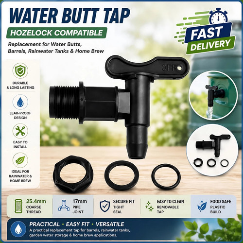 Replacement water butt tap - water,