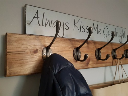 Coat rack wooden hooks - rack,