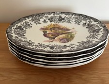 Royal Worcester Palissy Game Series Set of 6 x 9" Dia Plates PHEASANT & GROUSE
