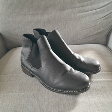 Rieker Chelsea Boots Women's UK 6 EU 39 Black Zip Side Standard Width