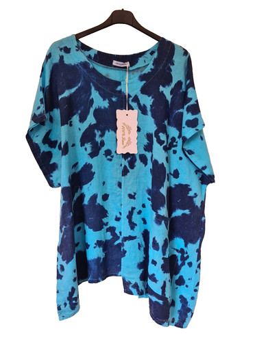 Italian linen tie dye tunic - dye,