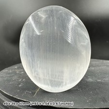 Selenite Crystal Palm Worry
