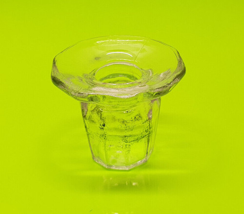 Vintage faceted glass inkwell - vintage,