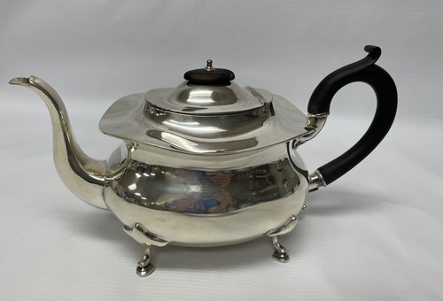 1928 silver plated teapot - silver,