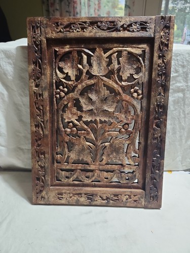 India hand carved teak wood - hand,