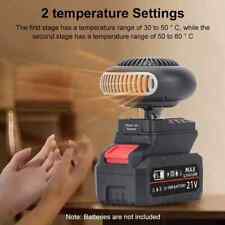 18V/20V Space Heater for DEWALT MAKITA BOSCH MILWAUKEE Battery with USB-A Ports