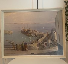 Vintage Cornwall Harbour Oil