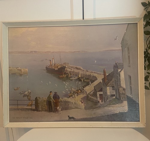 Vintage cornwall harbour - vintage,