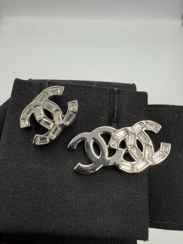 Chanel crystal earrings - cc, –
