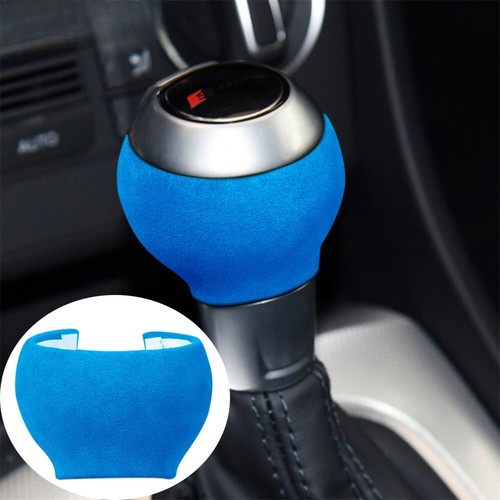 Suede blue car gear - suede, shift