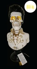 NEW Elvis Presley LED Skeleton Bust Statue Halloween Light-Up Decor 15.5 In