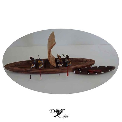 Wooden warrior rowers boat - wooden,