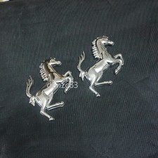 2x Chrome Left Horse Silver