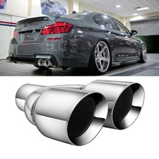 2.5"to 3.5" Twin Exhaust Tip Trim Pipe Tail Muffler For 5 Series F10 F11 E60 E61