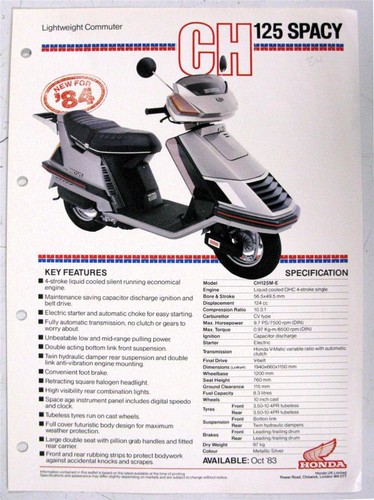 Honda ch125 spacy lightweight - honda,