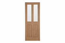 Victorian Style 4 Panel Oak Obscure Glazed Internal Doors