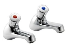 Francis Pegler Performa non concussive basin taps - Self closing - Pair - 922099