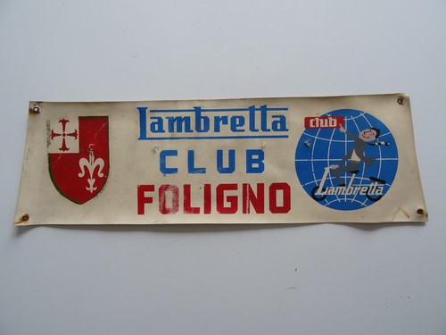 Old calicot banner lambretta - old,