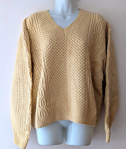 Vintage cream cable knit - vintage,