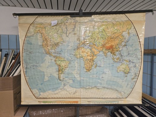 Vintage school wall map - vintage,