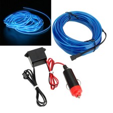 200cm Blue LED Auto Car Interior Decor Atmosphere Wire Strip Light Lamp