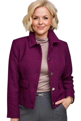Ladies tailored lined boucle - ladies,