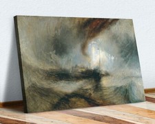 CANVAS WALL ART PRINT ARTWORK J M W TURNER Snow Storm Steam-Boat off a Harbour