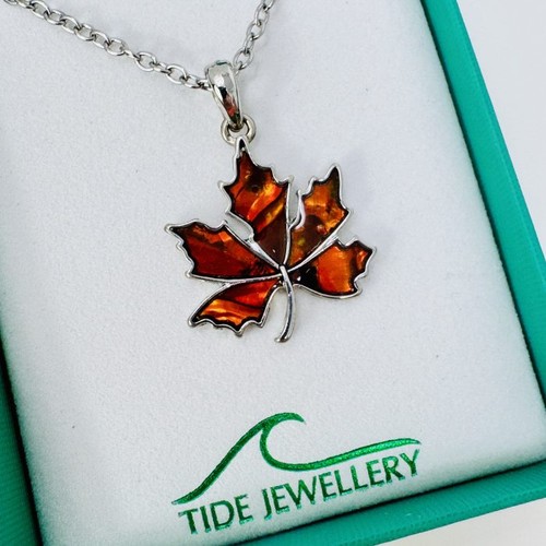 Autumn leaf amber - amber, paua