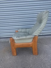 Ekornes Green Leather Recliner