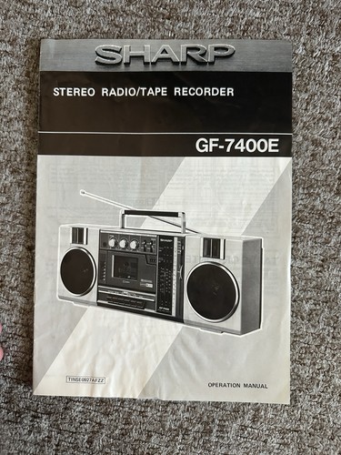 Sharp 7400e operation - gf-7400e,