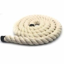 36mm Natural Cotton Rope, 3 Strand Twisted Cord, Pure Cotton Rope Select Length