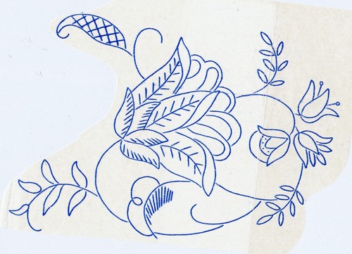 Vintage embroidery crewel - crewel, work