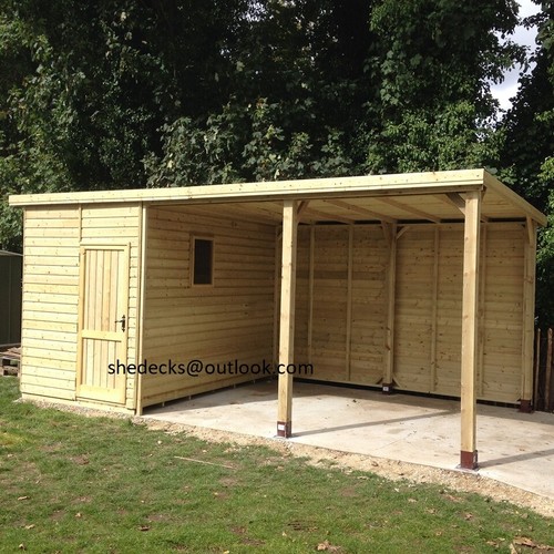 Shed pent hot tub - pent, combi