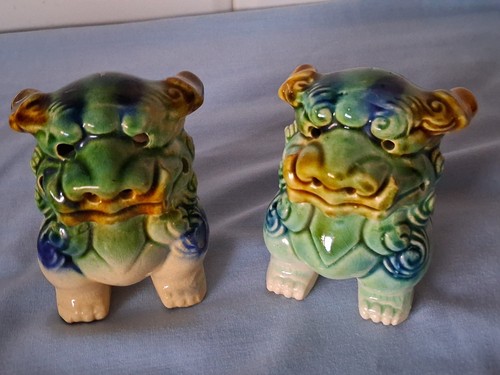 Pair chinese foo dogs - pair,