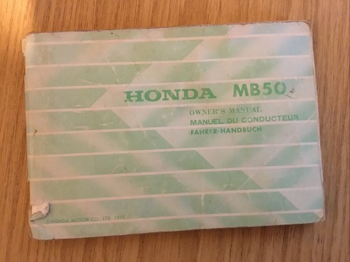 Honda mb50 owners manual - honda, mb