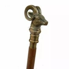 Ram Head Brass Handle Walking