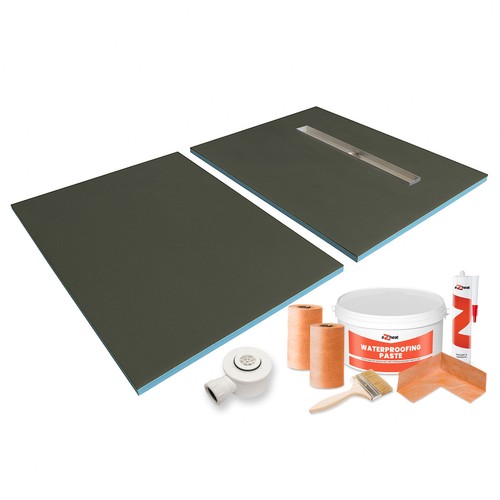 Wet room shower tray - wet, kit