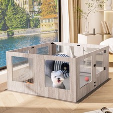 Tempered Glass Dog Playpen