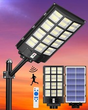 Gefolly 1600W Solar Street Lights - Outdoor 256000LM Commercial Parking Lot