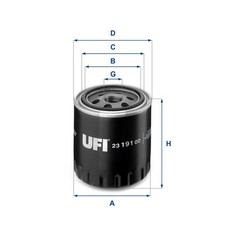 For UFI 23.191.00 oil filter